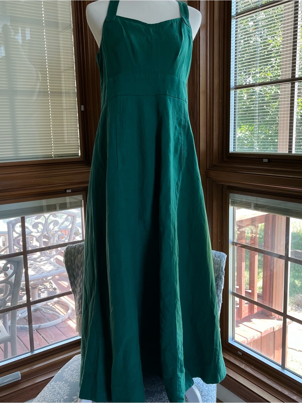 LOFT Emerald Green Maxi Halter SIZE 4 Dress